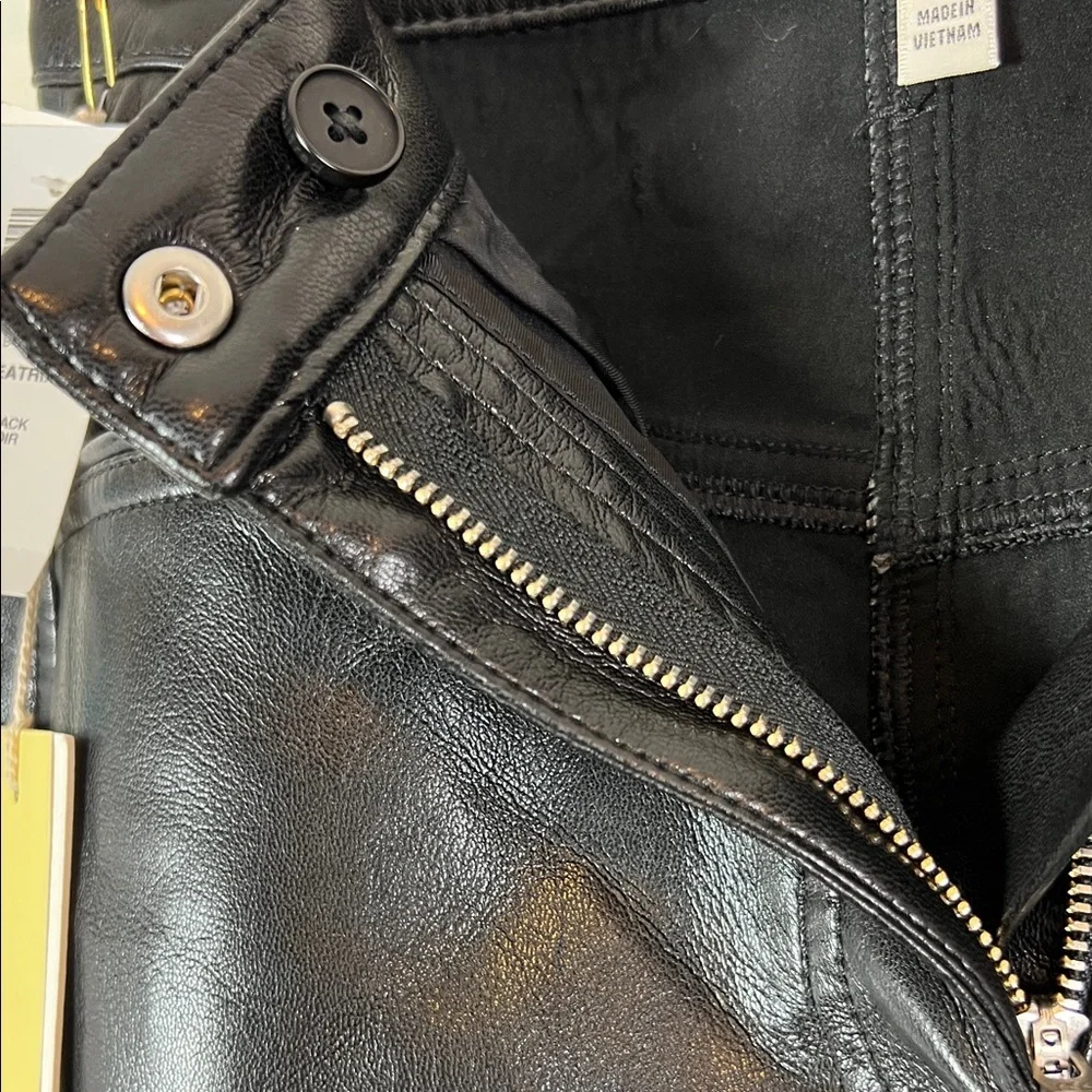 NWT Wilfred Beatrix Faux Leather Pant High Rise Flare Black 0 - Picture 10 of 13